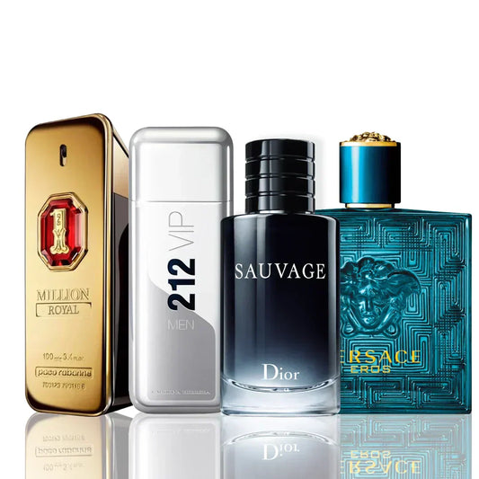 Sada 4 parfémů | One Million Royal + 212 Vip + Sauvage Dior + Versace Eros 100 ml